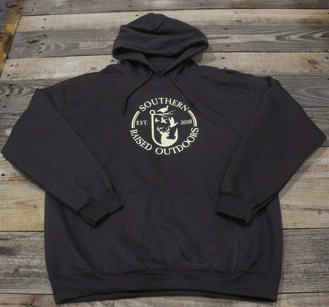 Dark Chocolate/ Khaki- Logo Hoodie