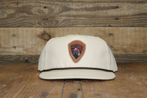 FEATHER PATCH HAT-CREAM