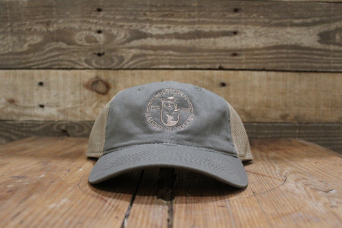 SRO LOGO SNAPBACK-OLIVE/TAN